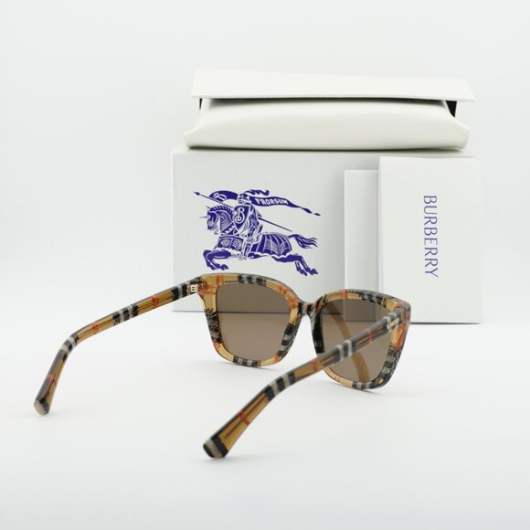Burberry BE4487 416373 Square Sunglasses - Transparent Brown/Vintage/Brown main image 7